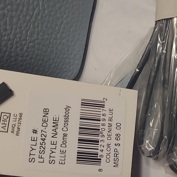 NWT London Fog Women's Ellie Dome Crossbody Bag Color Denim Blue - Picture 4 of 10